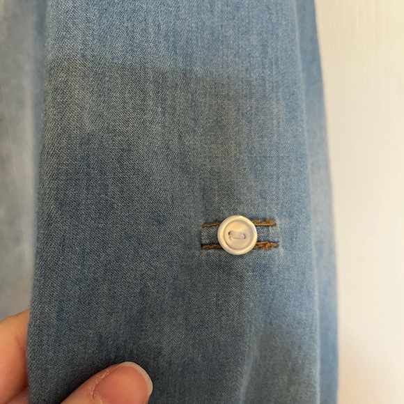 Soft Faded Denim Snap Button Western Shirt - Picture 4 of 9